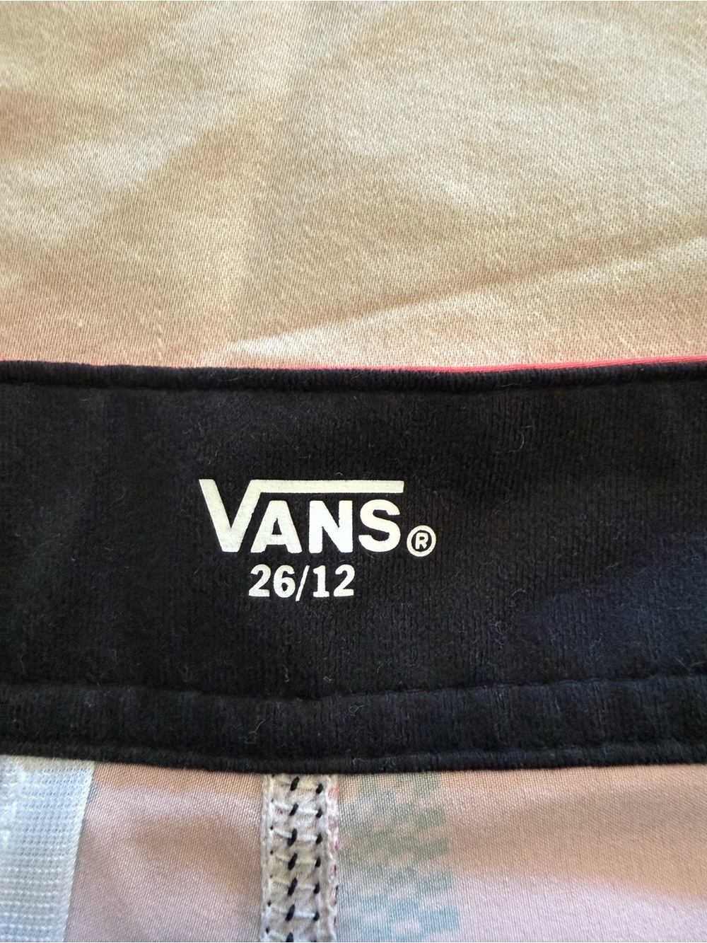 Vans Kids Board Shorts Swim Trunks Youth Size 12 red Black Checkerboard Surf - Picture 3 of 4